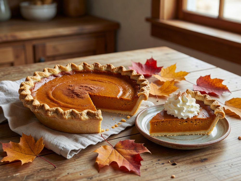 Homemade pumpkin pie